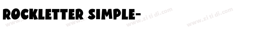 Rockletter Simple字体转换